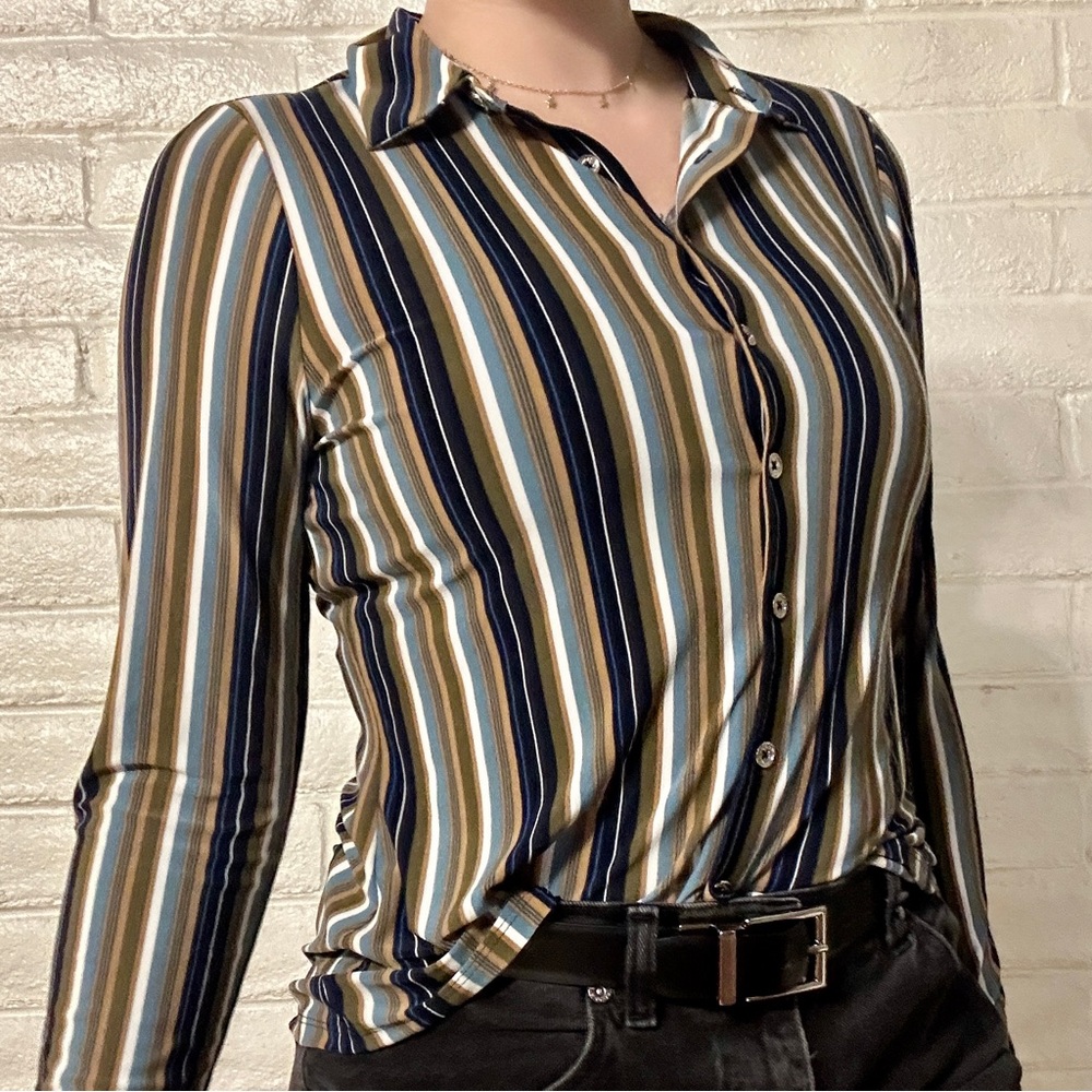 Tommy Hilfiger Multicolor Striped Button-Down Shirt